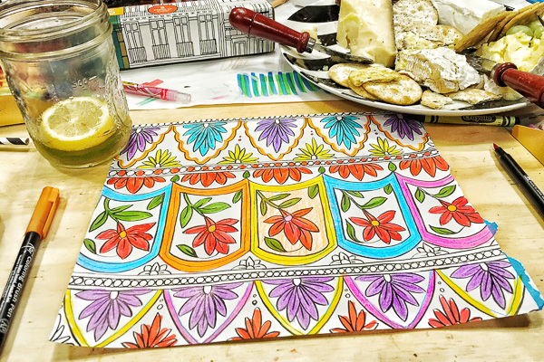 Ever wanted to host your own Ladies Craft Night? Tracy from Shutterbean shows you how she put together a coloring book party!