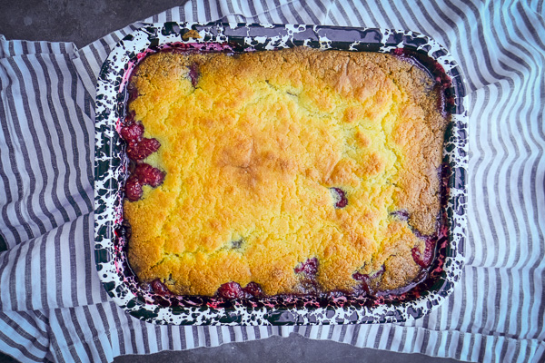 Raspberry fans! This Raspberry Cornmeal Cobbler is for YOU! Check out the recipe on Shutterbean.com