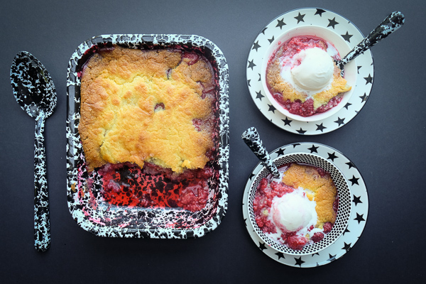 Raspberry fans! This Raspberry Cornmeal Cobbler is for YOU! Check out the recipe on Shutterbean.com