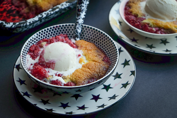 Raspberry fans! This Raspberry Cornmeal Cobbler is for YOU! Check out the recipe on Shutterbean.com