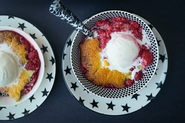 Raspberry fans! This Raspberry Cornmeal Cobbler is for YOU! Check out the recipe on Shutterbean.com