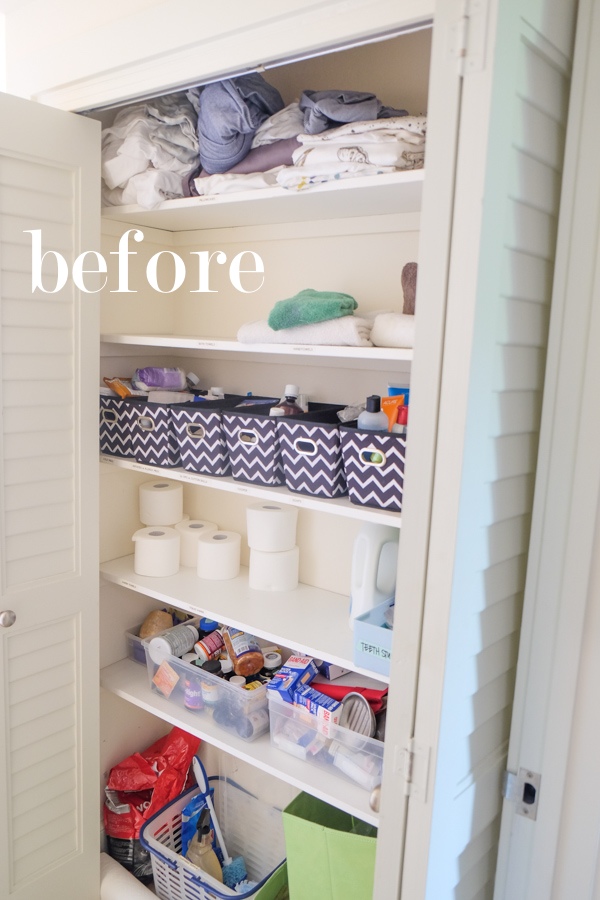 Linen Closet Organization! See more on Shutterbean.com