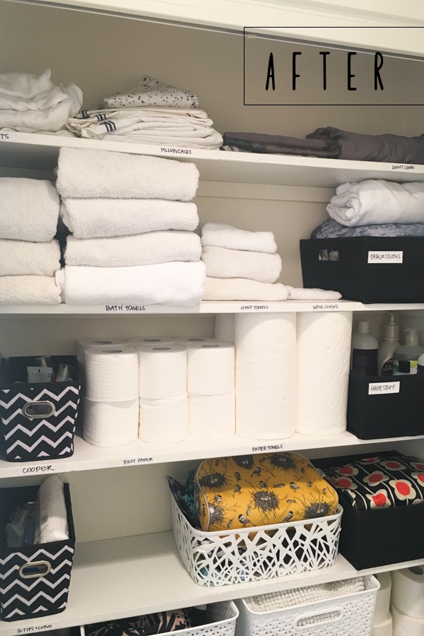 Linen Closet Organization! See more on Shutterbean.com