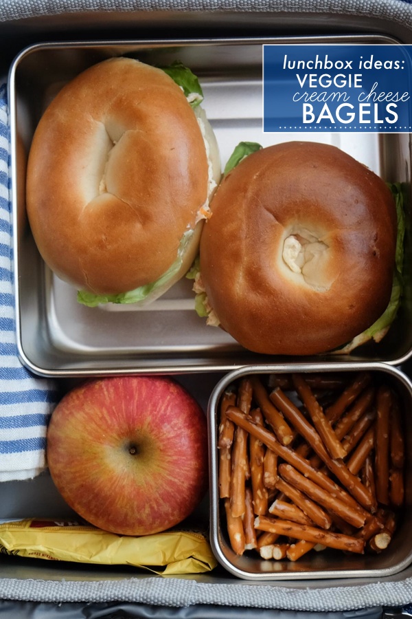 Veggie Cream Cheese Bagels