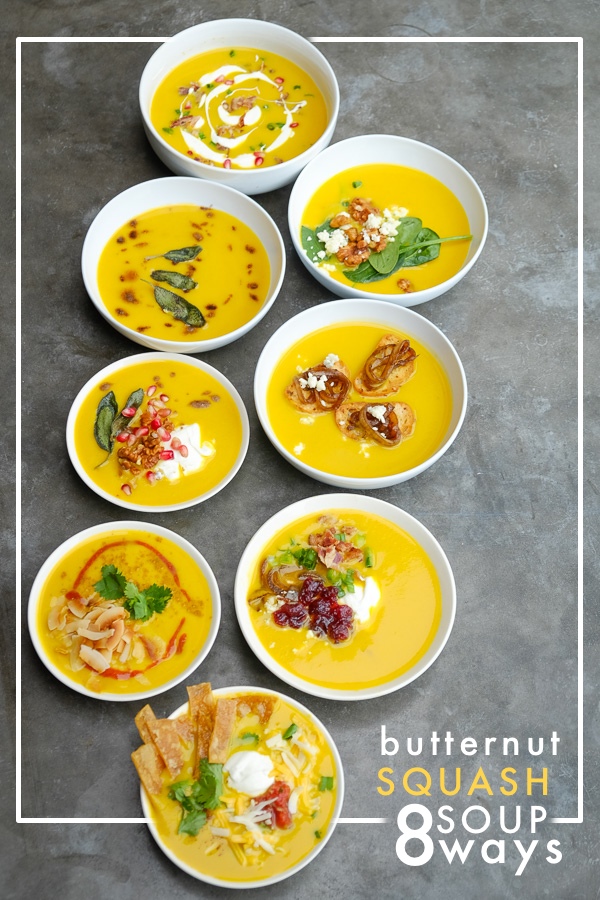 Turn Imagine's Organic Butternut Squash Soup into 8 different soups with toppings! Find all of the soup inspiration on Shutterbean.com!