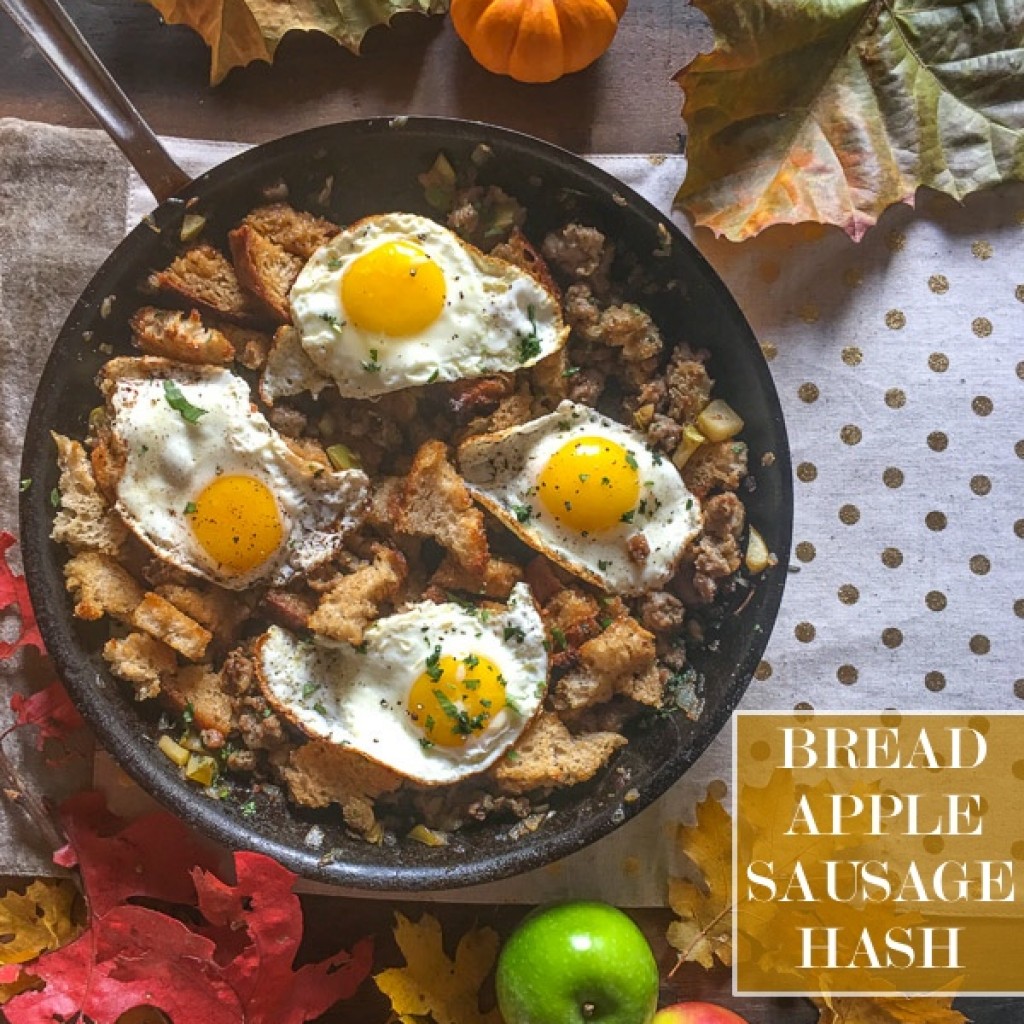 Bread Sausage Apple Hash