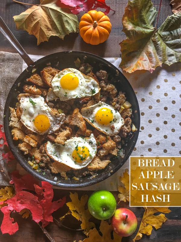 Bread Sausage Apple Hash