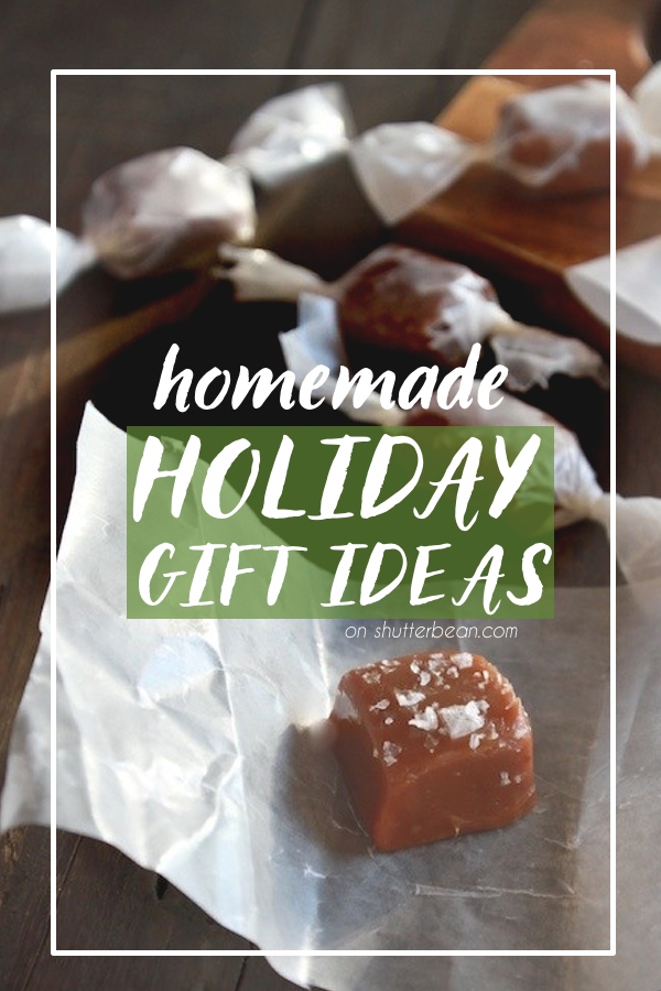 A collection of Homemade Holiday Gift Ideas from the Shutterbean archives. Happy gift giving! 