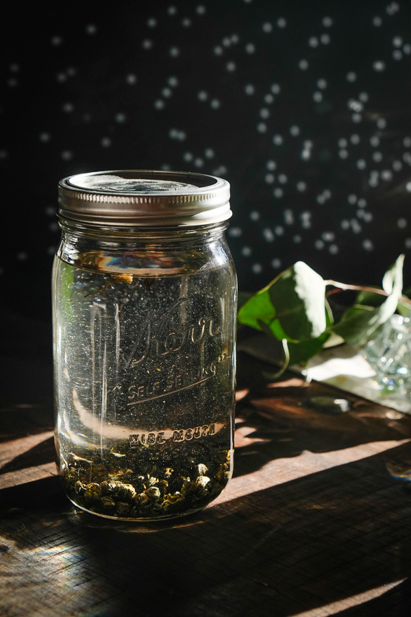 Jasmine Tea Infused Vodka to up your spirit game. Find the recipe on Shutterbean.com! 
