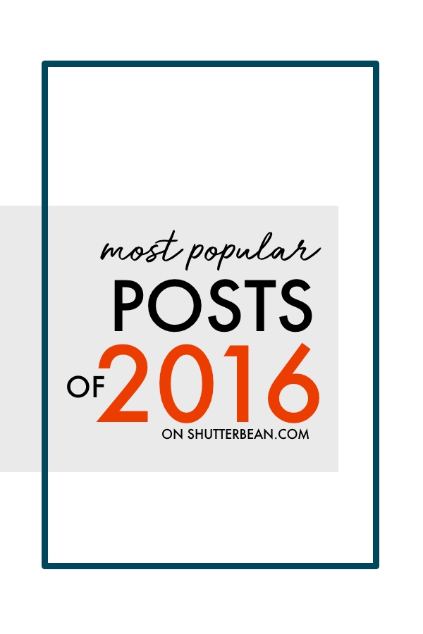 Check out the Most Popular Posts of 2016 on Shutterbean.com
