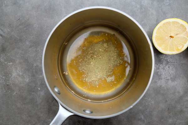 Soothe your throat & relax with this Lemon Ginger Elixir. Find the recipe on Shutterbean.com!