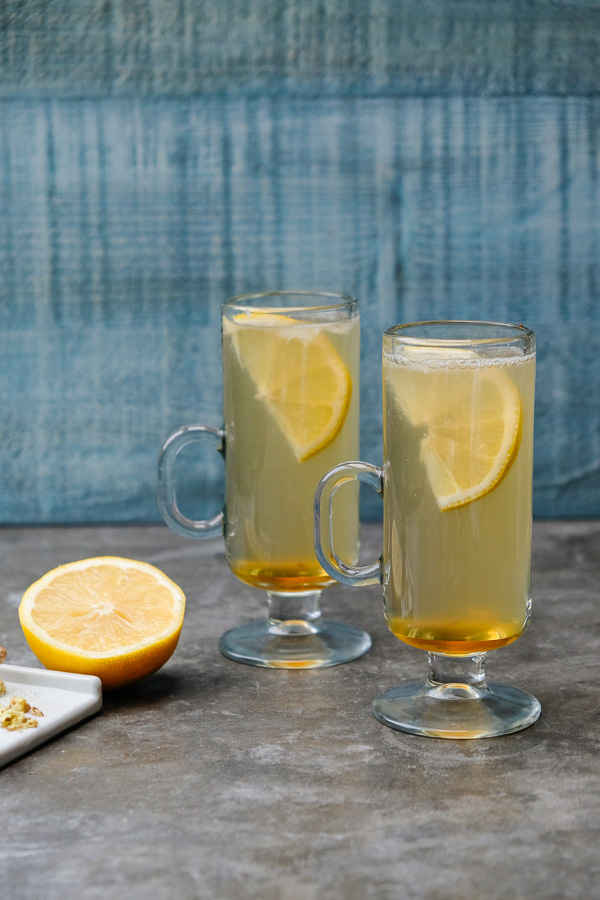 Soothe your throat & relax with this Lemon Ginger Elixir. Find the recipe on Shutterbean.com!