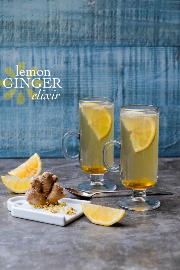 Soothe your throat & relax with this Lemon Ginger Elixir. Find the recipe on Shutterbean.com!