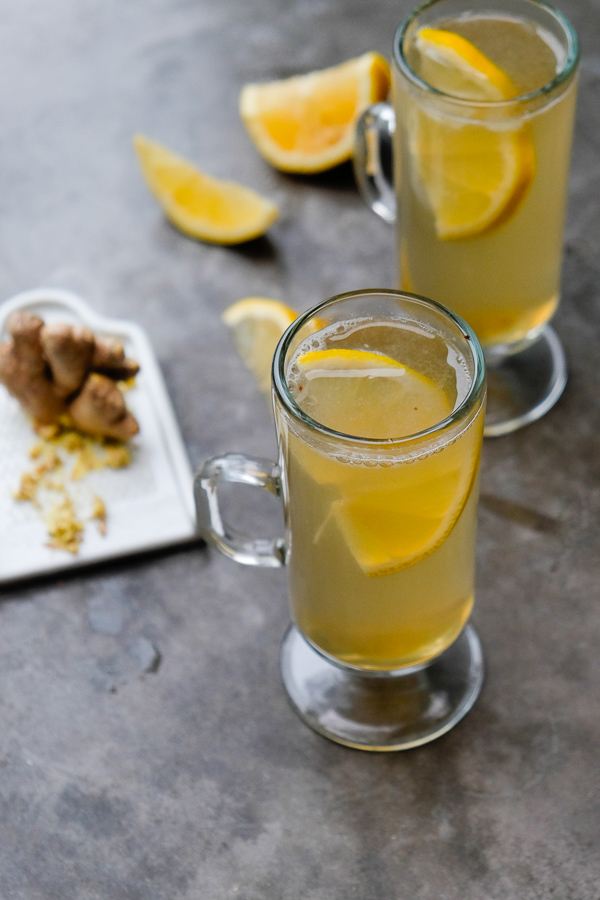 Soothe your throat & relax with this Lemon Ginger Elixir. Find the recipe on Shutterbean.com!