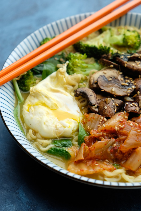 Dinner is just a few minutes away with this Mushroom Ramen recipe made with Imagine Broths & Soups. Find the recipe on Shutterbean.com!