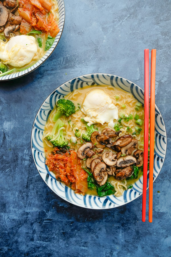 Dinner is just a few minutes away with this Mushroom Ramen recipe made with Imagine Broths & Soups. Find the recipe on Shutterbean.com!