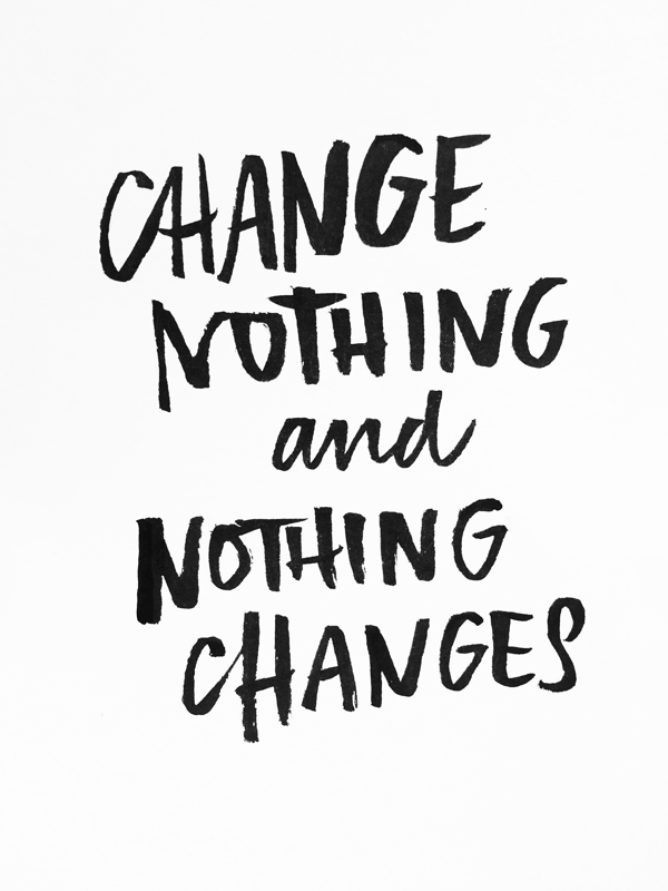 Change Nothing and Nothing Changes as seen on I love lists //shutterbean.com