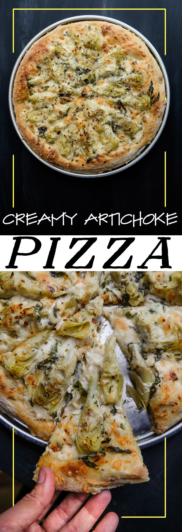 A few items from Trader Joe's and you have yourself Creamy Artichoke Pizza. Find the recipe on Shutterbean.com!