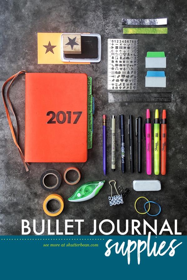 Tracy from Shutterbean.com shares her favorite Bullet Journal Supplies!
