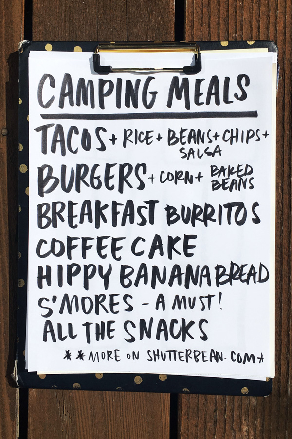 Tracy from Shutterbean.com shares her Camping Meal Ideas to liven up your camp life!