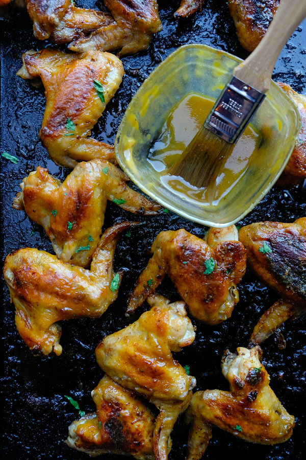 Honey Mustard Chicken Wings for a quick and easy weeknight dinner! Find the recipe on Shutterbean.com