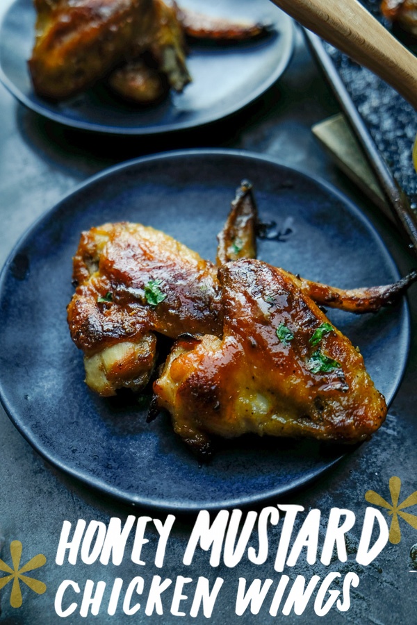 Honey Mustard Chicken Wings for a quick and easy weeknight dinner! Find the recipe on Shutterbean.com