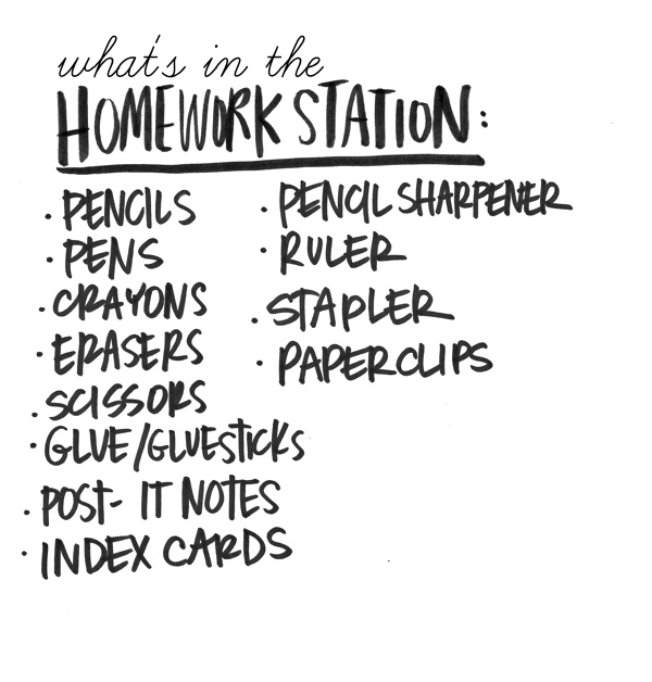 Creating a Homework Station is a great way to get yourself ready for the new school year! See more on Shutterbean.com