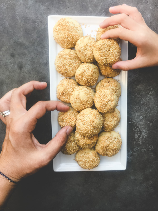 Tahini Cookies are like a grown up peanut butter cookie! Check out the recipe on Shutterbean.com