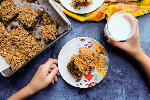 Find the recipe for Caramel Pumpkin Oatmeal Bars on Shutterbean.com!