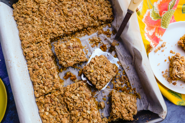 Find the recipe for Caramel Pumpkin Oatmeal Bars on Shutterbean.com!