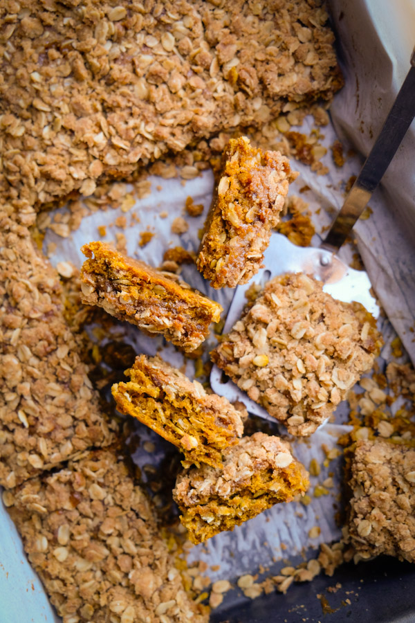 Find the recipe for Caramel Pumpkin Oatmeal Bars on Shutterbean.com!