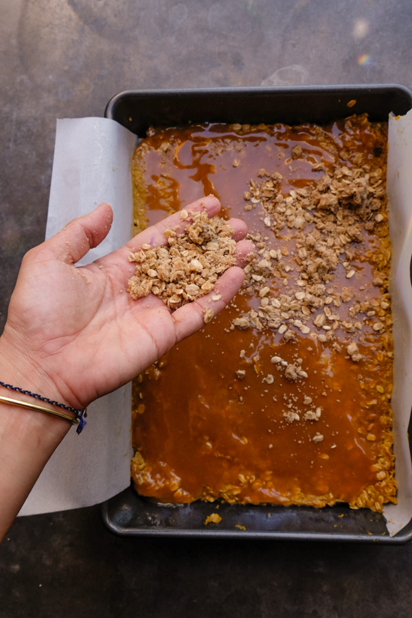 Find the recipe for Caramel Pumpkin Oatmeal Bars on Shutterbean.com!