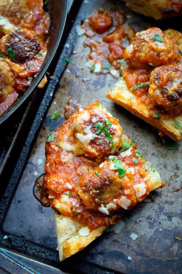 Combine the flavors of Chicken Parmesan with meatballs with this Chicken Parmesan Meatball dish! Find the recipe on Shutterbean.com