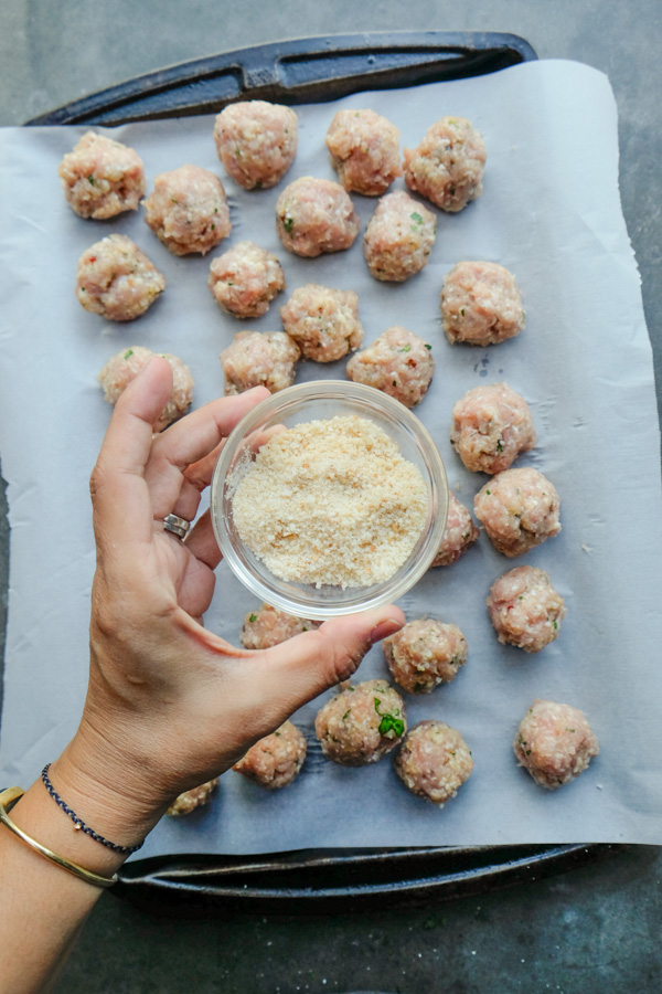 Combine the flavors of Chicken Parmesan with meatballs with this Chicken Parmesan Meatball dish! Find the recipe on Shutterbean.com