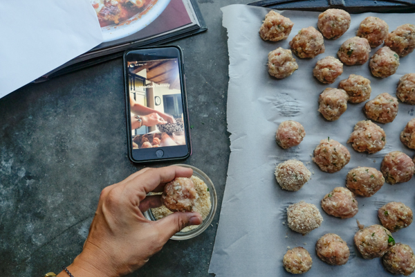 Combine the flavors of Chicken Parmesan with meatballs with this Chicken Parmesan Meatball dish! Find the recipe on Shutterbean.com