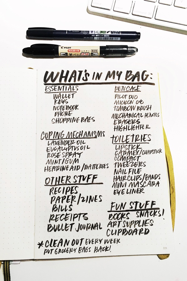 What s in my bag