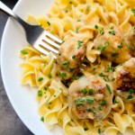 Meatballs Marsala with Buttered Egg Noodles & Chives. Recipe from the new Smitten Kitchen Everyday Cookbook. Find the recipe on Shutterbean.com