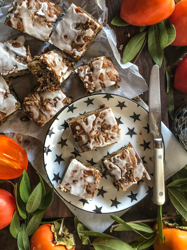 Have a bunch of persimmons to use up? Try these Persimmon Bars with Lemon Glaze! Recipe on Shutterbean.com