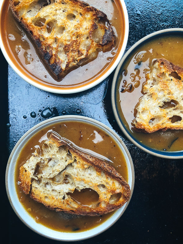 French Onion Soup made with Chicken Stock! Find the recipe on Shutterbean.com