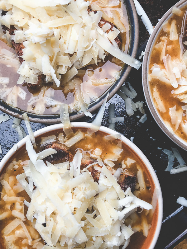 French Onion Soup made with Chicken Stock! Find the recipe on Shutterbean.com