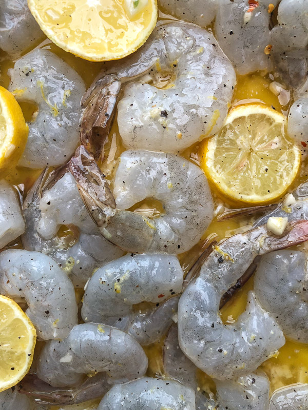 Lemon Garlic Roasted Shrimp makes weeknight dinner making EASY. Find the recipe on Shutterbean.com!