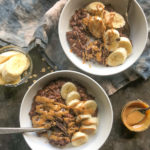 Start the morning off with a little indulgent treat! Check out the recipe for this Chocolate Peanut Butter Oatmeal on Shutterbean.com