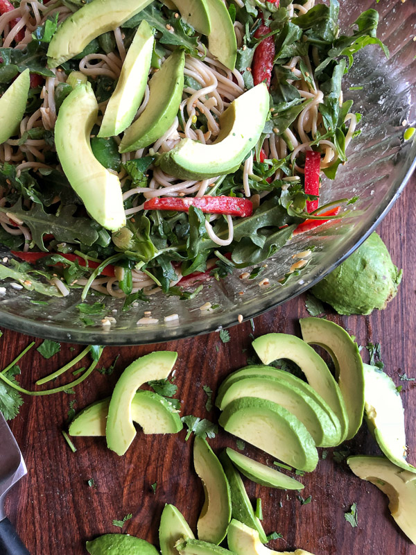 Cold Soba Noodles with tons of vegetables! Perfect for the warmer months when you don't feel like cooking but you want something filling and healthy! Recipe on Shutterbean.com