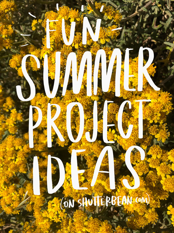 Tracy from Shutterbean shares some of her favorite Fun Summer Project Ideas!