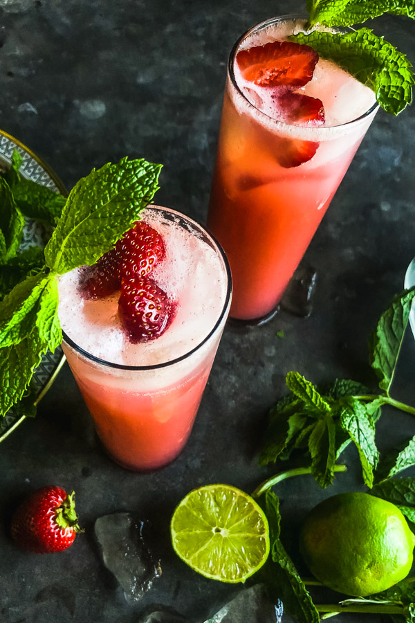 If you're looking for a refreshing non-alcoholic drink, mix this Strawberry Shrub with sparkling water! Recipe on Shutterbean.com