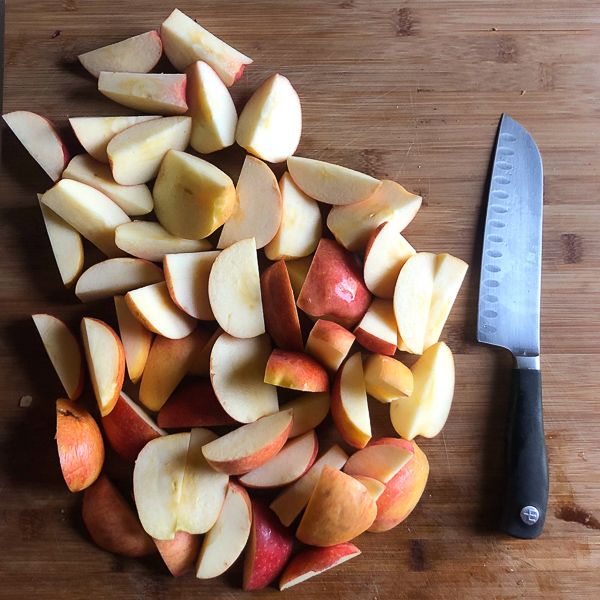 When life gives you too many apples, make Instant Pot Applesauce. It's a great addition to your meal prep arsenal. Recipe on Shutterbean.com!