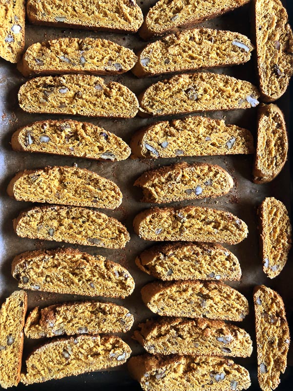 Celebrate Pumpkin season with Pumpkin Pecan Biscotti with your morning coffee! Recipe on Shutterbean.com