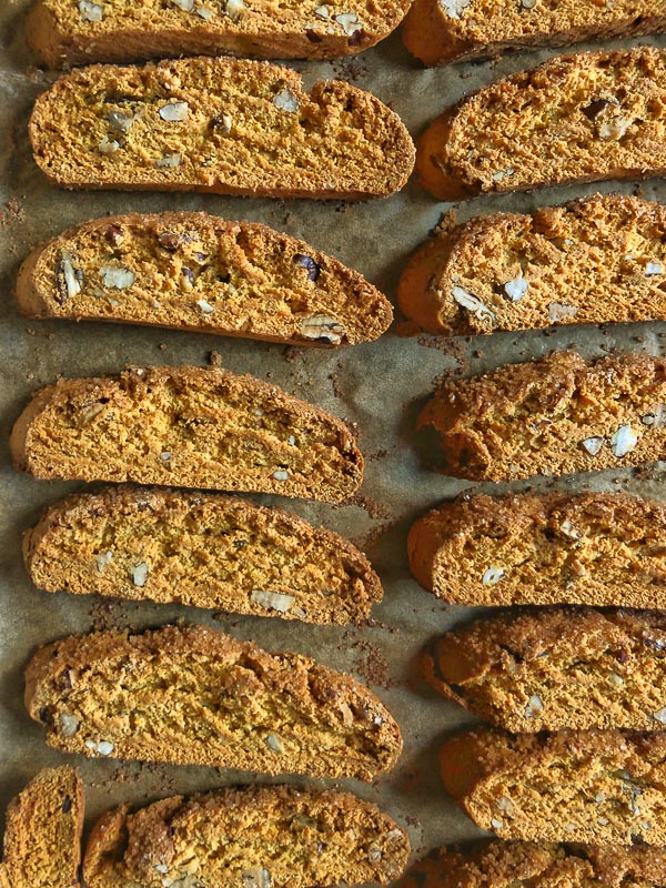 Celebrate Pumpkin season with Pumpkin Pecan Biscotti with your morning coffee! Recipe on Shutterbean.com