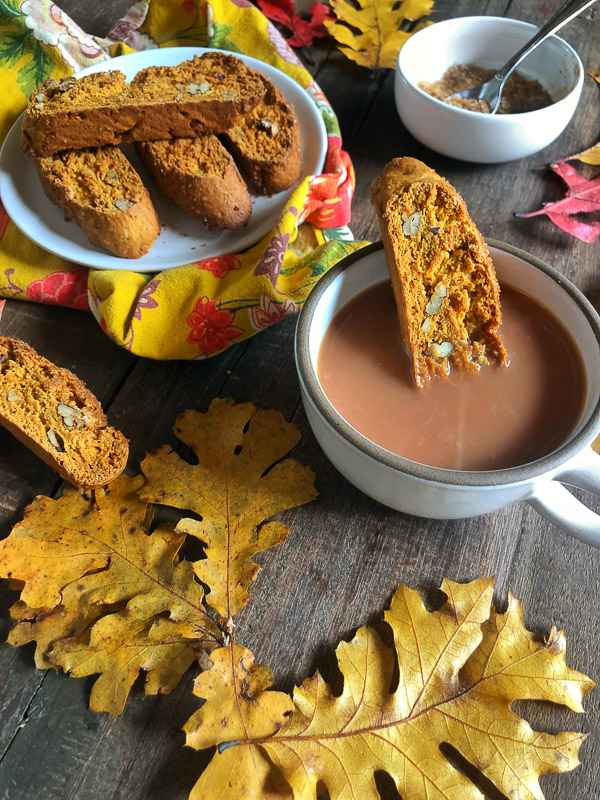 Celebrate Pumpkin season with Pumpkin Pecan Biscotti with your morning coffee! Recipe on Shutterbean.com