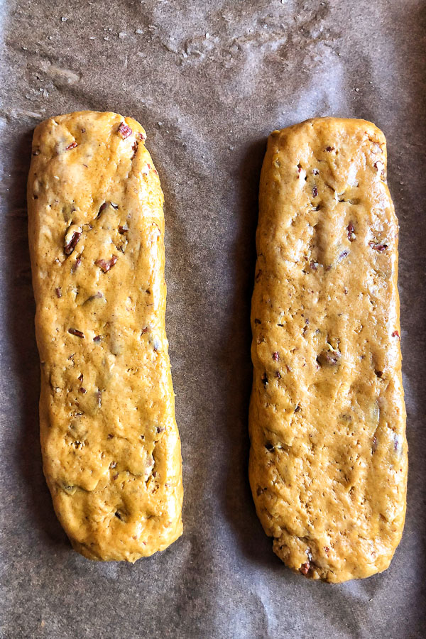 Celebrate Pumpkin season with Pumpkin Pecan Biscotti with your morning coffee! Recipe on Shutterbean.com